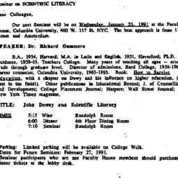 Announcements, 1991-01-03. ...