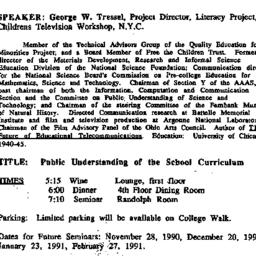 Announcements, 1990-10-01. ...