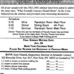 Announcements, 1993-04-29. ...