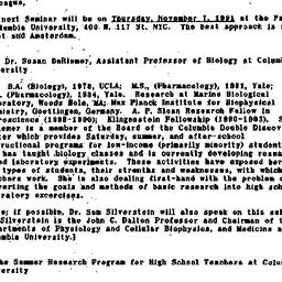 Announcements, 1991-11-07. ...