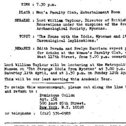 Announcements, 1970-04-22. ...
