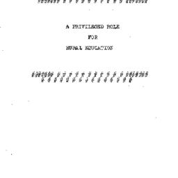 Speaker's paper, Rural ...