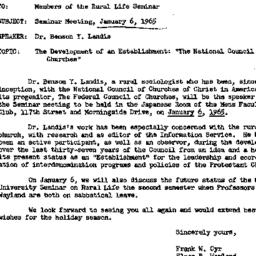 Announcements, 1964-12-16. ...