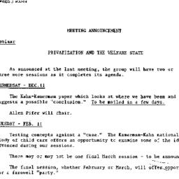 Announcements, 1985-12-11. ...