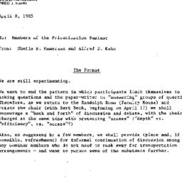 Announcements, 1985-04-17. ...