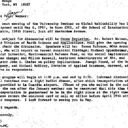 Announcements, 1987-02-06. ...