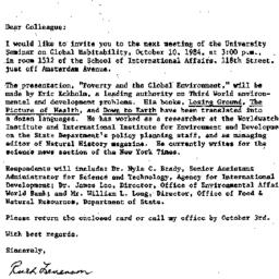 Announcements, 1984-09-12. ...
