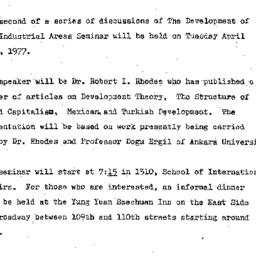 Announcements, 1977-05-24. ...