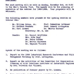 Announcements, 1958-11-03. ...