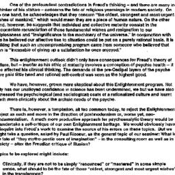 Correspondence, Psychoanaly...
