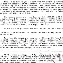 Announcements, 1988-10-20. ...