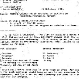 Announcements, 1984-10-05. ...