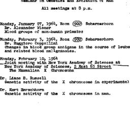 Announcements, 1964-01-27. ...