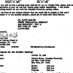 Announcements, 1994-10-19. ...