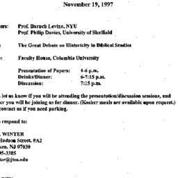 Announcements, 1997-11-19. ...