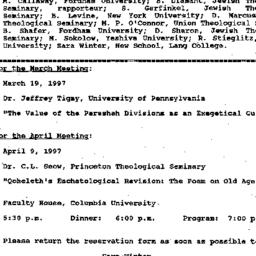Announcements, 1997-03-19. ...