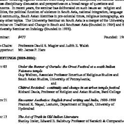 Schedules. South Asia, semi...
