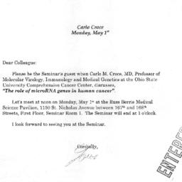 Correspondence, 2006-05-01....