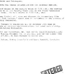 Announcements, 2005-12-15. ...