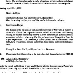Announcements, 2009-04-22. ...