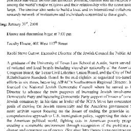 Announcements, 2008-01-31. ...