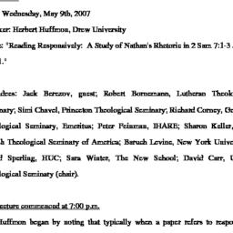 Minutes, 2007-05-09. The St...