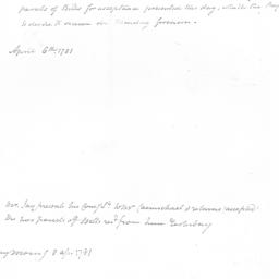 Document, 1781 April 6-8