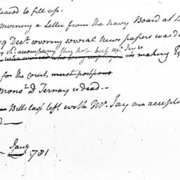 Document, 1781 January 25