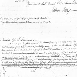 Document, 1781 March 26