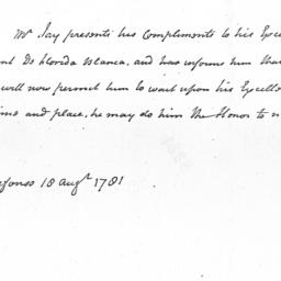 Document, 1781 August 18