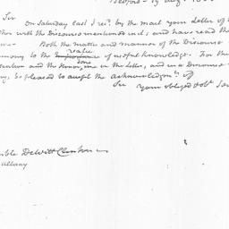 [Document, 1823 August 19]