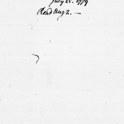 [Document, 1779 July 25]