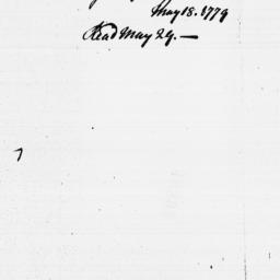 [Document, 1779 May 18]