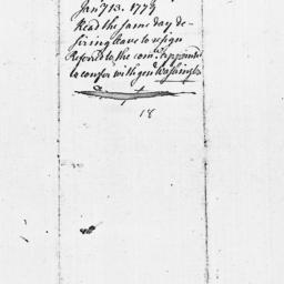 [Document, 1779 January 13]