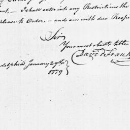 Document, 1779 January 29