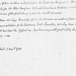 Document, 1781 November 02